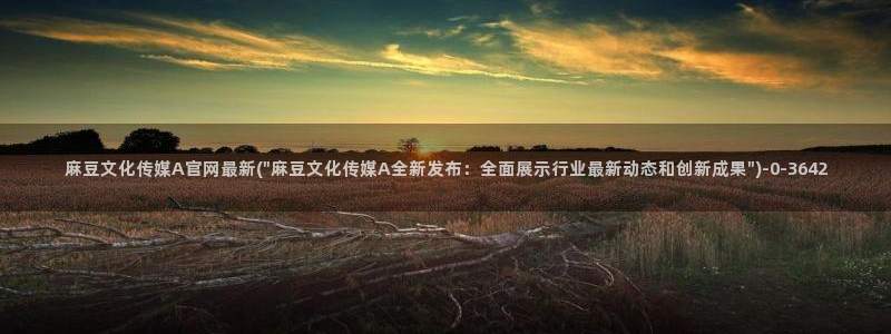 麻豆影片传媒官网：麻豆文化传媒A官网最新(\